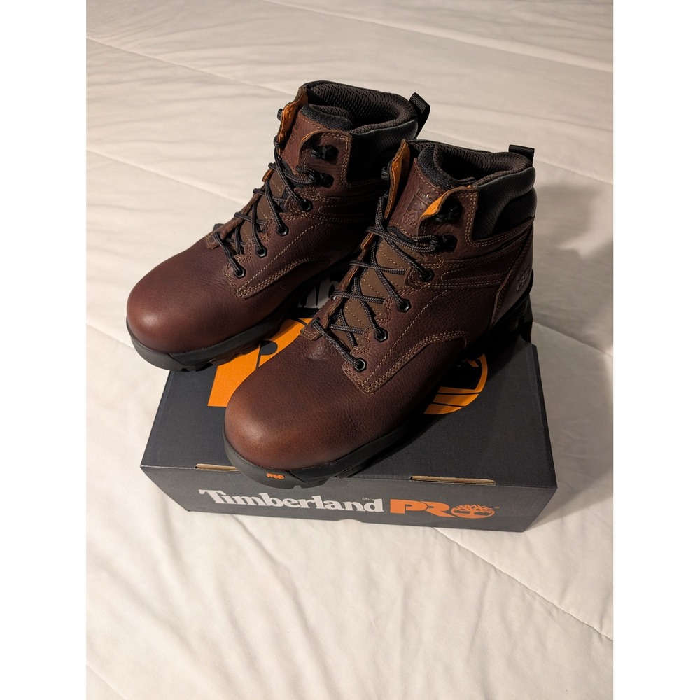 Timberland PRO TB Titan EV Work Boot Mens 12 Leather Brown Comp Toe New In Box